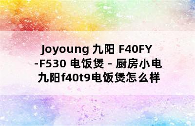 Joyoung 九阳 F40FY-F530 电饭煲 - 厨房小电 九阳f40t9电饭煲怎么样